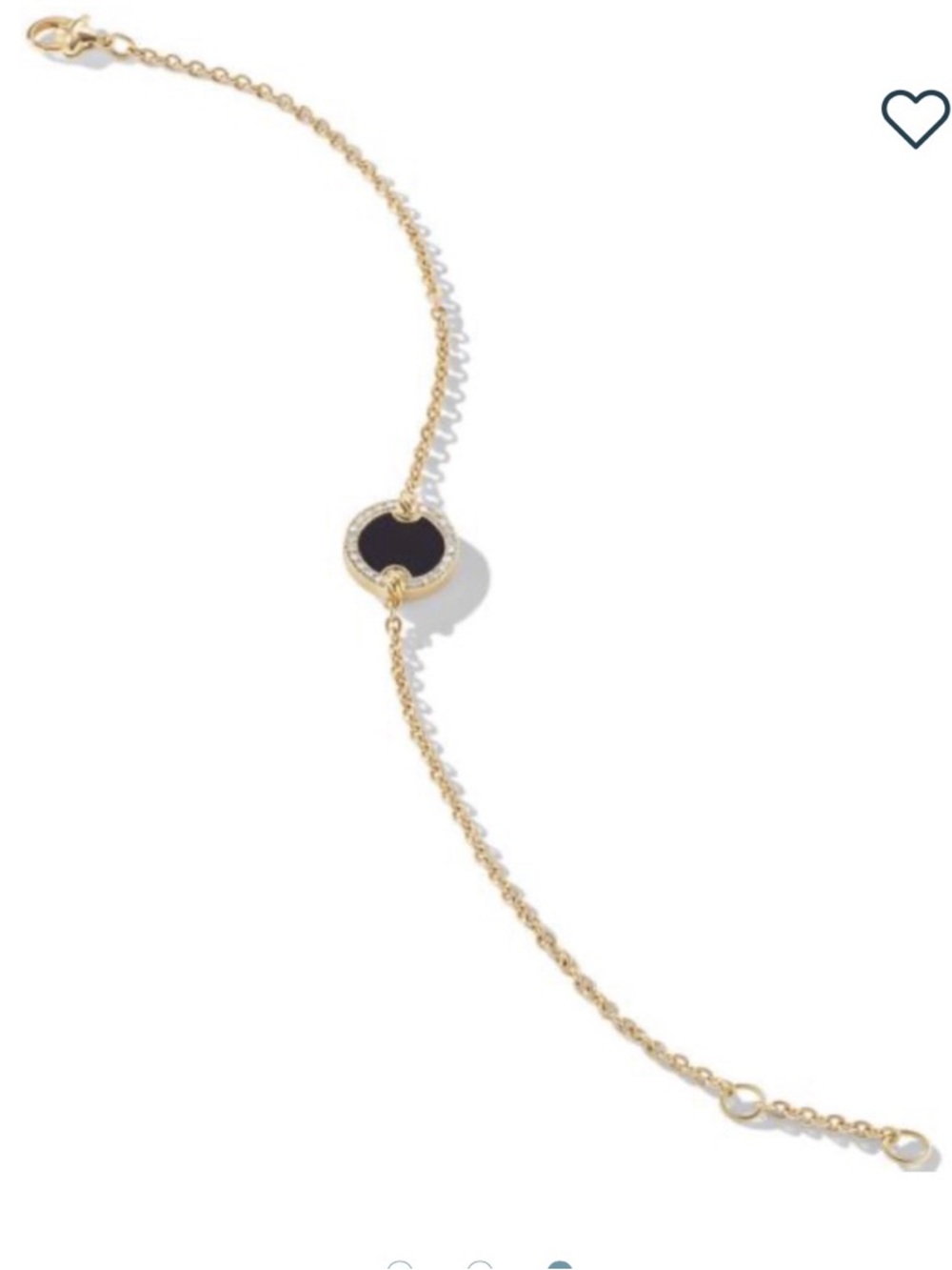 David Yurman Petite DY Elements Center Station Chain Bracelet in 18K Yellow Gold - Picture 2 of 4